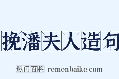 挽潘夫人造句是什么意思的图片